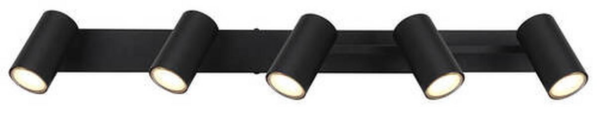 Strahler 5-Flammig verstellbar L: 70 cm - Schwarz, Design, Metall (70/35/17cm) - Globo