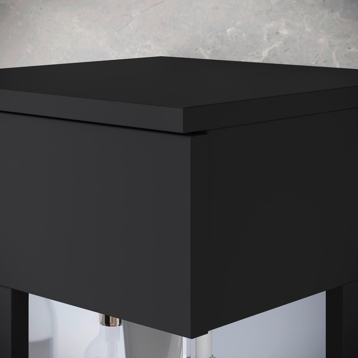 Badezimmer Narobi Schwarz B: 120,4 cm - Schwarz/Weiß, Trend, Glas/Keramik (120,4cm) - P & B