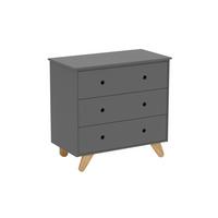 KOMMODE Grau B: 95cm - Naturfarben/Grau, Design, Holzwerkstoff (95/90/50cm) - Livetastic