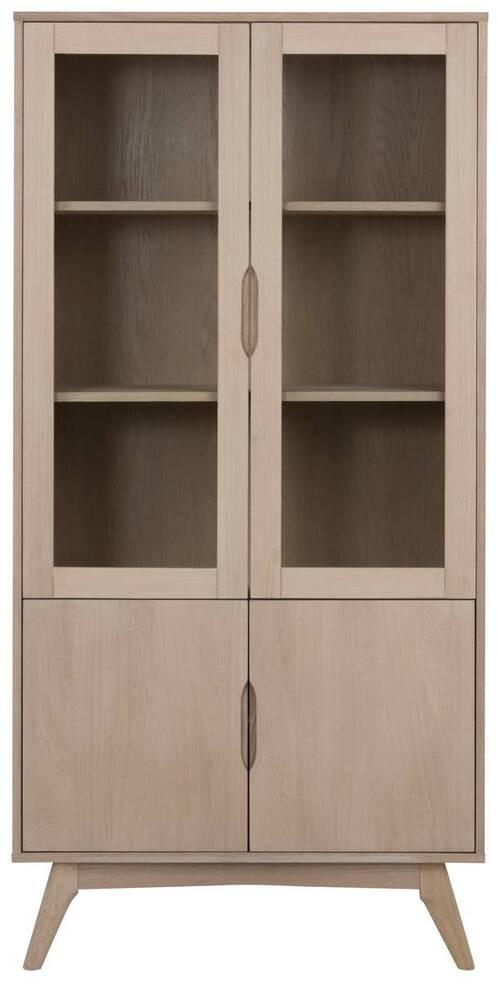 Vitrine Marte - Eichefarben, MODERN, Glas/Holz (94/192/40cm) - MID.YOU
