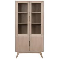 Vitrine Marte - Eichefarben, MODERN, Glas/Holz (94/192/40cm) - MID.YOU