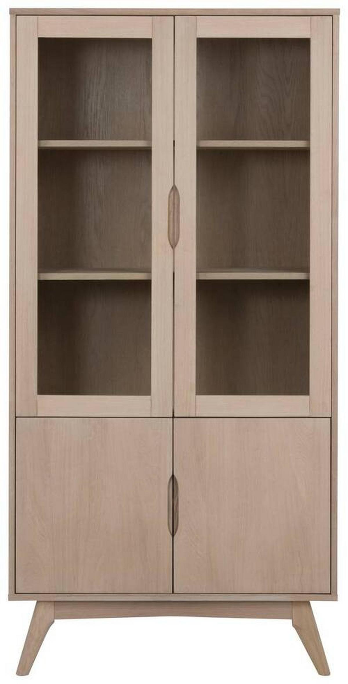 Vitrine Marte - Eichefarben, MODERN, Glas/Holz (94/192/40cm) - MID.YOU