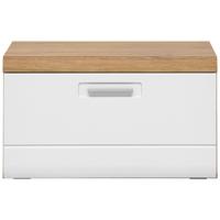 Garderobenbank Auris B: 70 Cm Mit Klappe, Weiß/eiche Dekor - Eichefarben/Weiß, MODERN (70/42/37,1cm) - Luca Bessoni