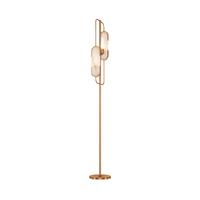 Stehleuchte Marmo - Goldfarben/Weiß, Trend, Stein/Metall (23/160cm) - MAYTONI