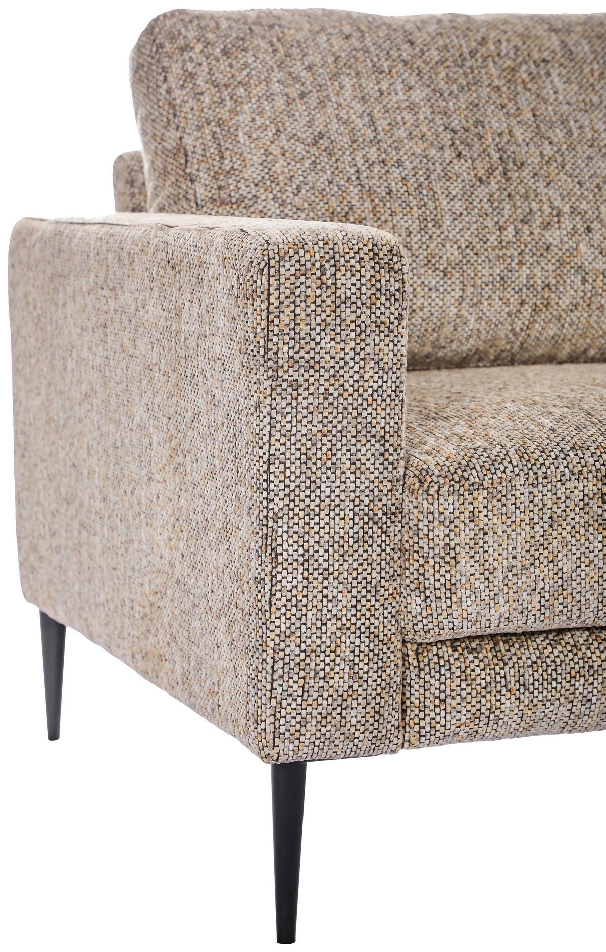 3-sitzer-sofa Parma Multicolor Chenille B: 208 Cm - Multicolor/Schwarz, Basics, Holz/Textil (208/83/151cm) - Livetastic