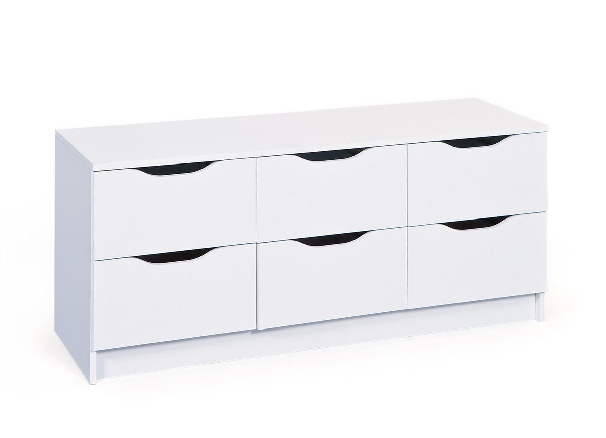 Kommode Grifflos B 120cm Westphalen, Weiß - Weiß, LIFESTYLE, Holzwerkstoff (120/50/40cm) - MID.YOU