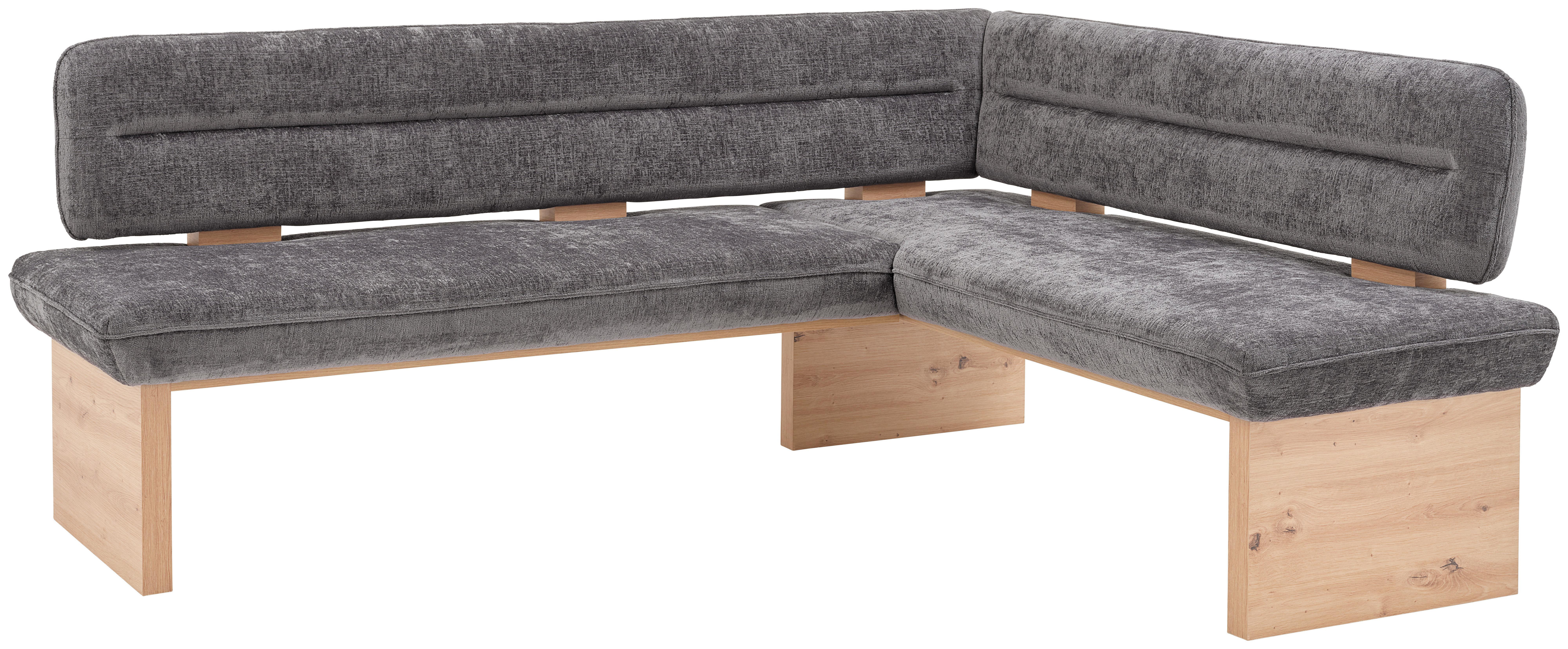 Eckbank Beluna II - Eichefarben/Anthrazit, KONVENTIONELL, Holz/Textil (212/170cm) - James Wood