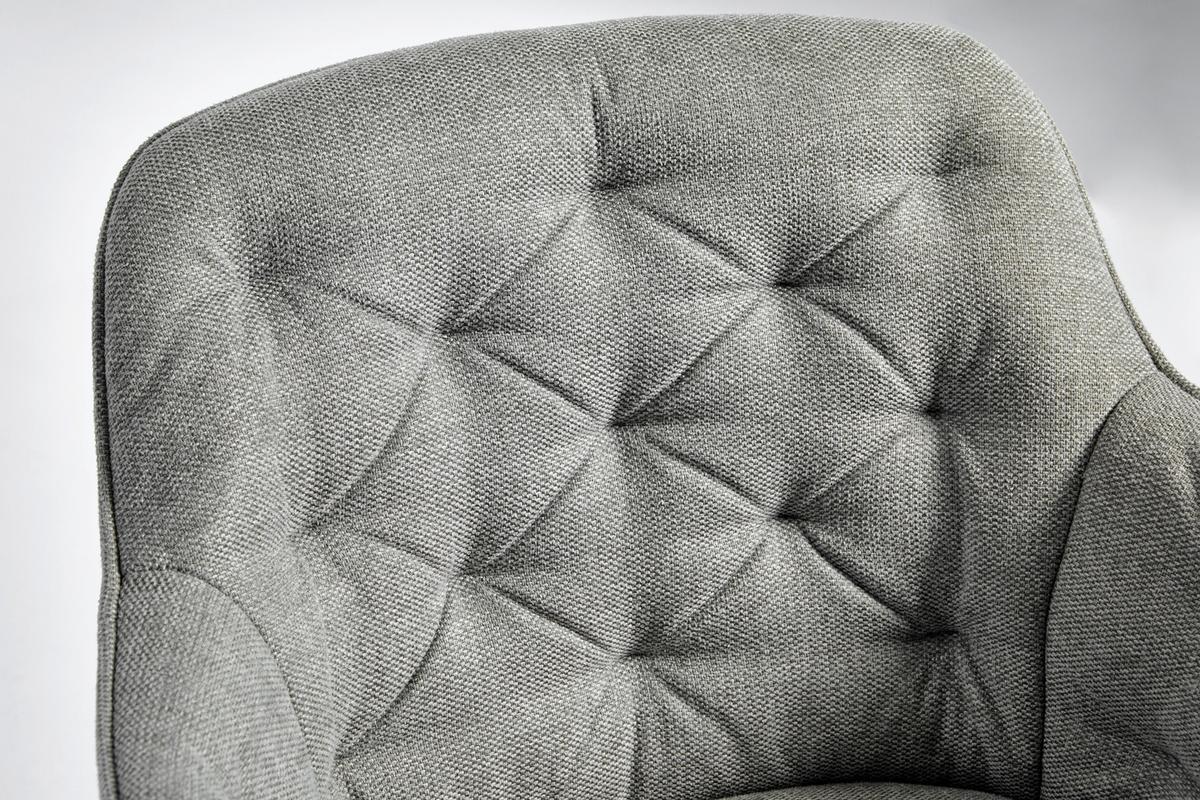 Armlehnstuhl Kensington Hellgrau/schwarz B: 57,5 Cm - Hellgrau/Schwarz, MODERN, Kunststoff/Textil (57,5/59,5/80,5cm) - Livetastic