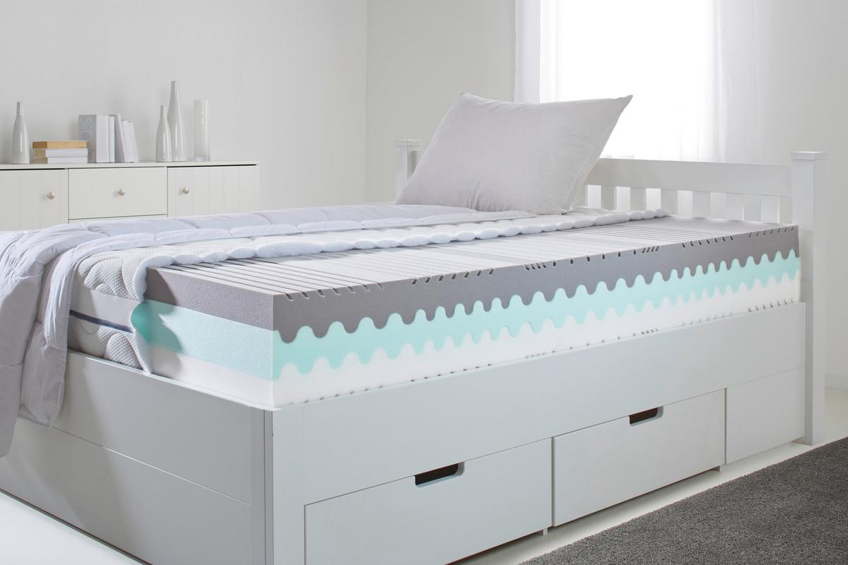 Matrac z PUR peny WAVE 90x200 cm,H3/H4,V:27cm - biela, textil (90/200cm) - Bessagi Home
