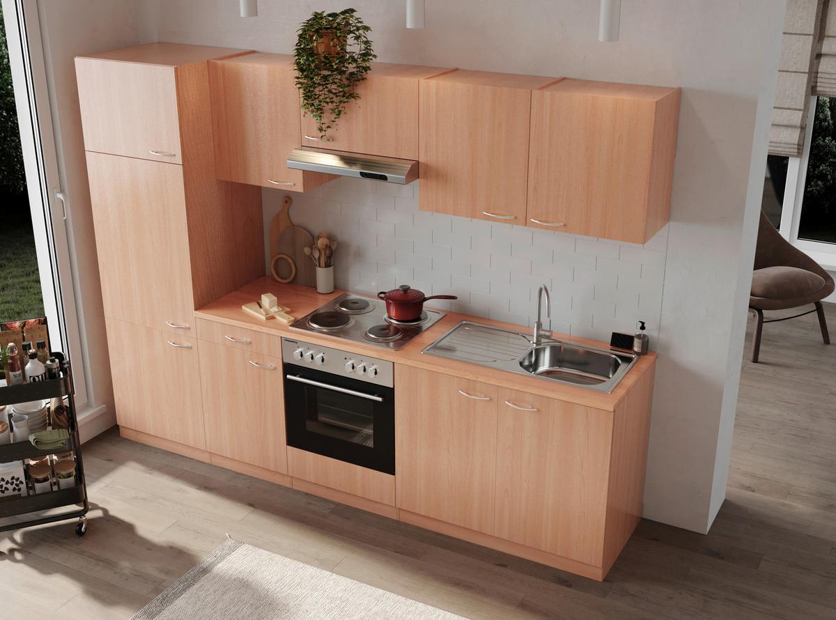 Küchenblock Gerda Küchenblock 270 cm - Buchefarben, Basics, Holzwerkstoff (270cm) - Respekta