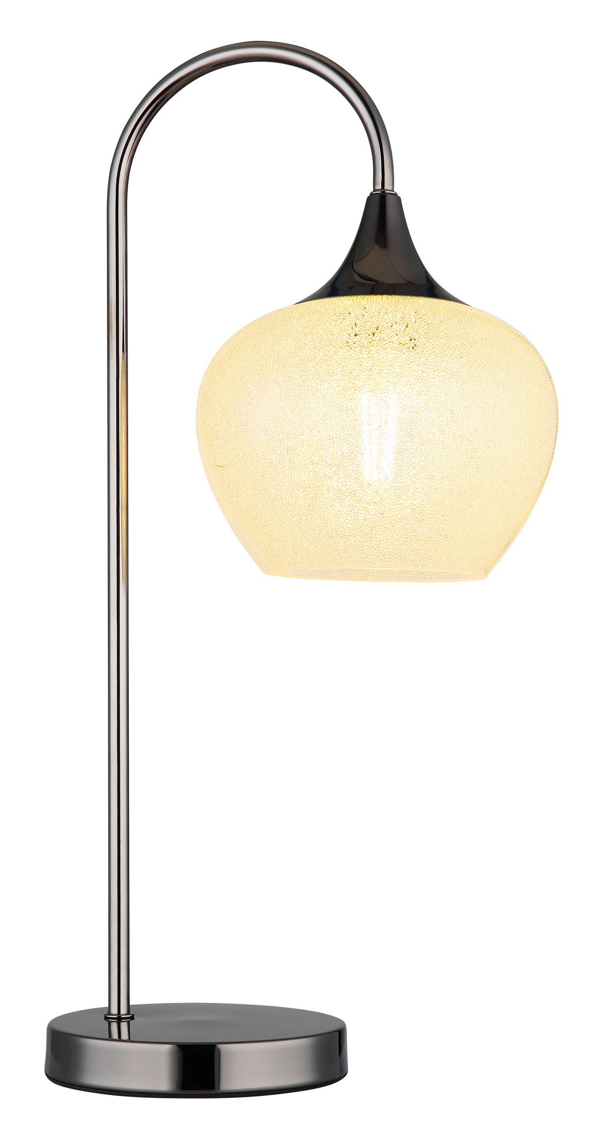 Tischleuchte 15548tk - Klar/Schwarz, Basics, Glas/Metall (27,5/16/54cm) - Globo
