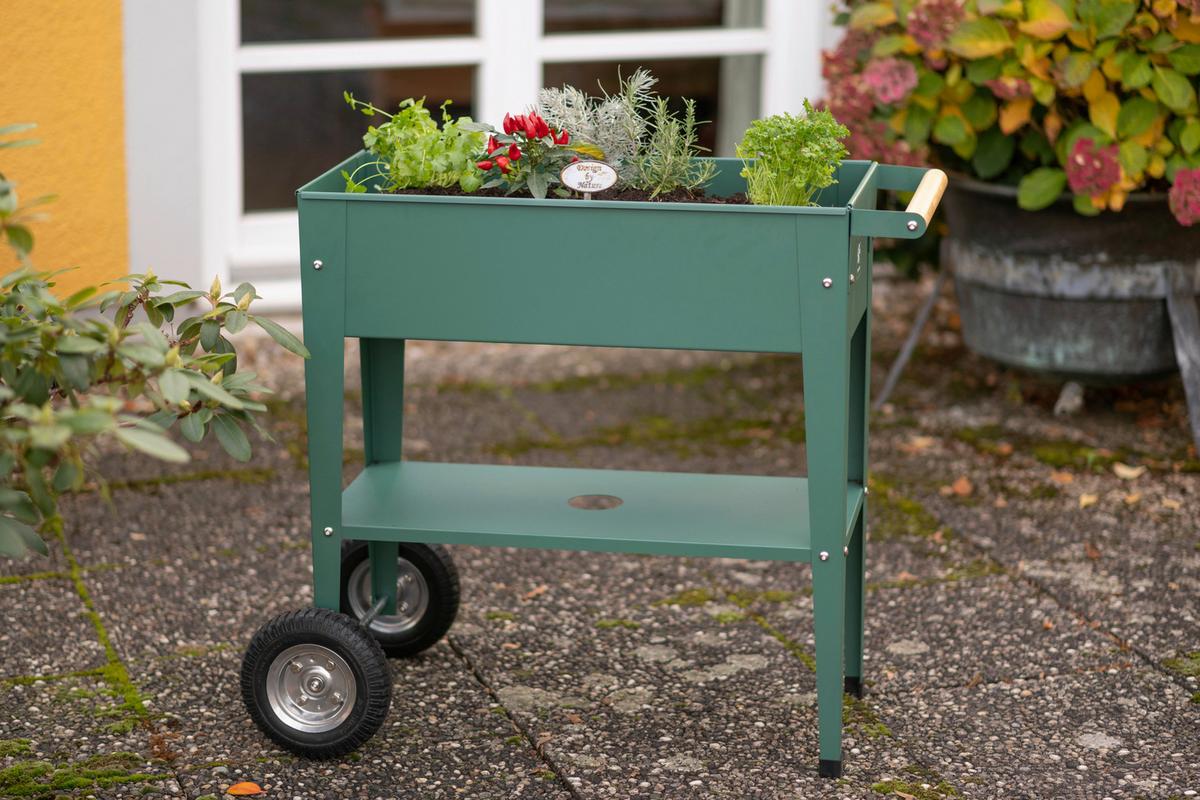 Hochbeet Kräuterfabrik Urban - Olivgrün, Basics, Metall (35/80/75cm)
