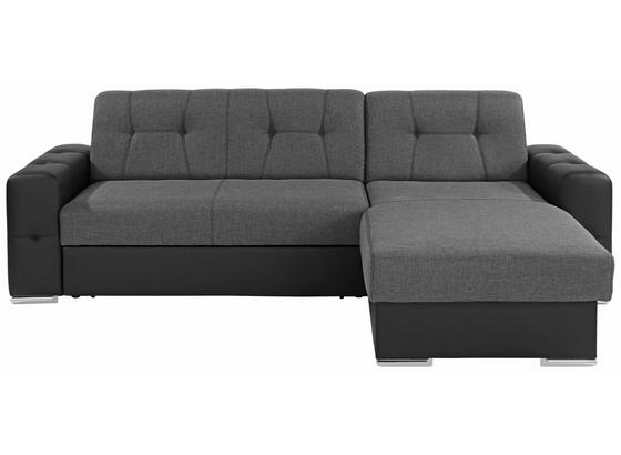 Sarokgarnitúra Fulton - Sötétszürke/Fekete, Basics (260/160cm) Sarokgarnitúra Fulton - Sötétszürke/Fekete, Basics (260/160cm)