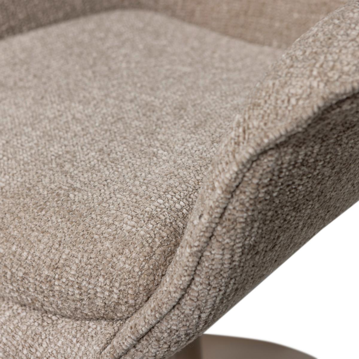 Armlehnstuhl Marten Sandfarben B: 70cm - Sandfarben, MODERN, Textil/Metall (70/90/66cm) - Livetastic