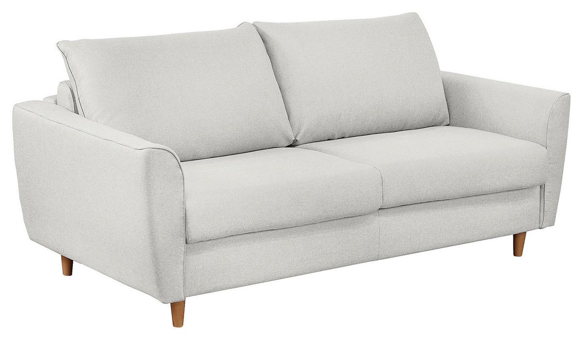 Schlafsofa Winter Grau B: 195 cm - Buchefarben/Grau, Design, Textil (195/90/102cm) - Livetastic