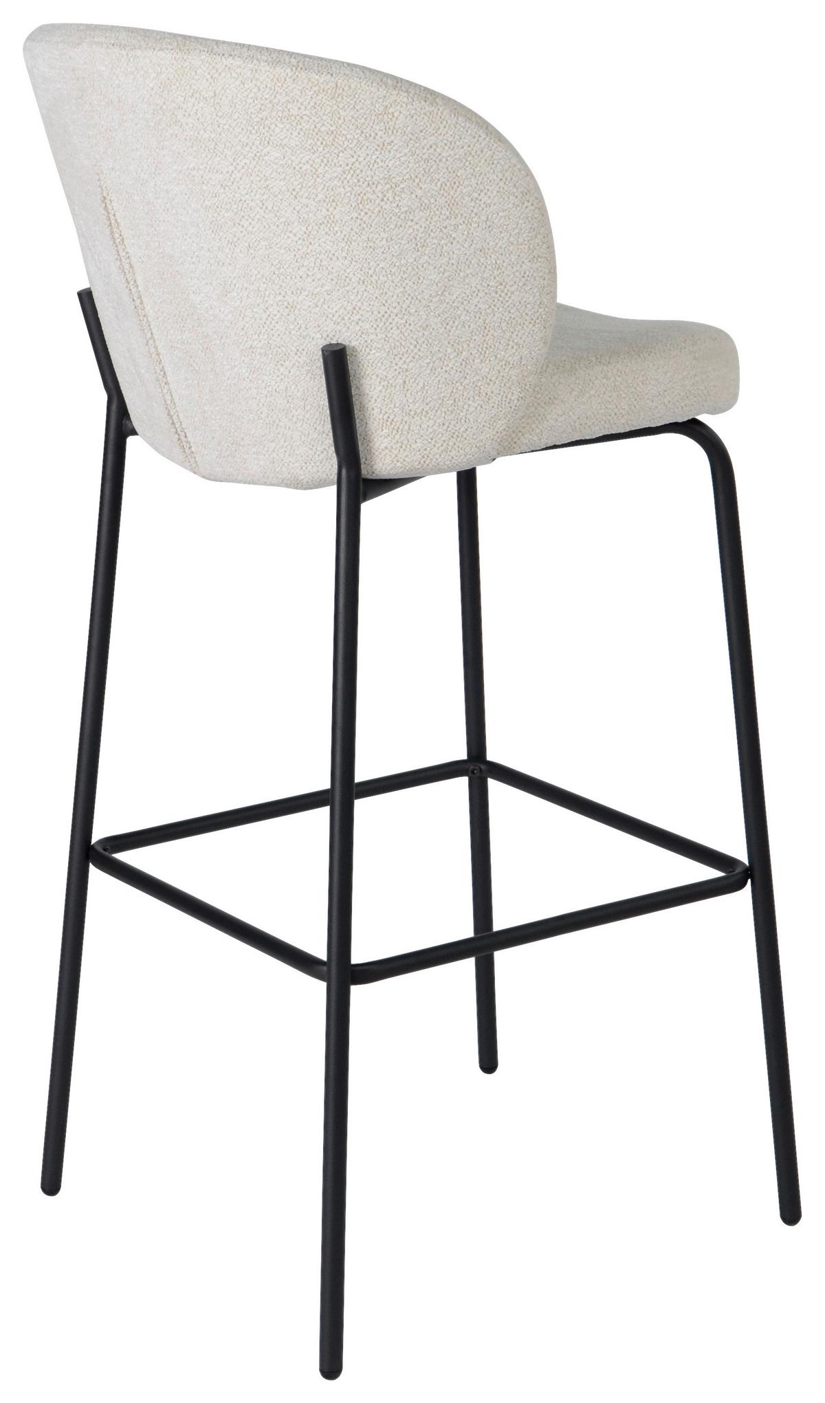 Barová židle béžová/černá - černá/béžová, Moderní, kov/dřevo (47/102/54cm) - Premium Living
