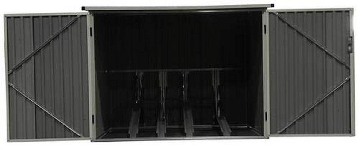 Fahrradgarage Fahrradgarage Und Aufbew. Box - Anthrazit, Basics, Metall (203/158/200cm)