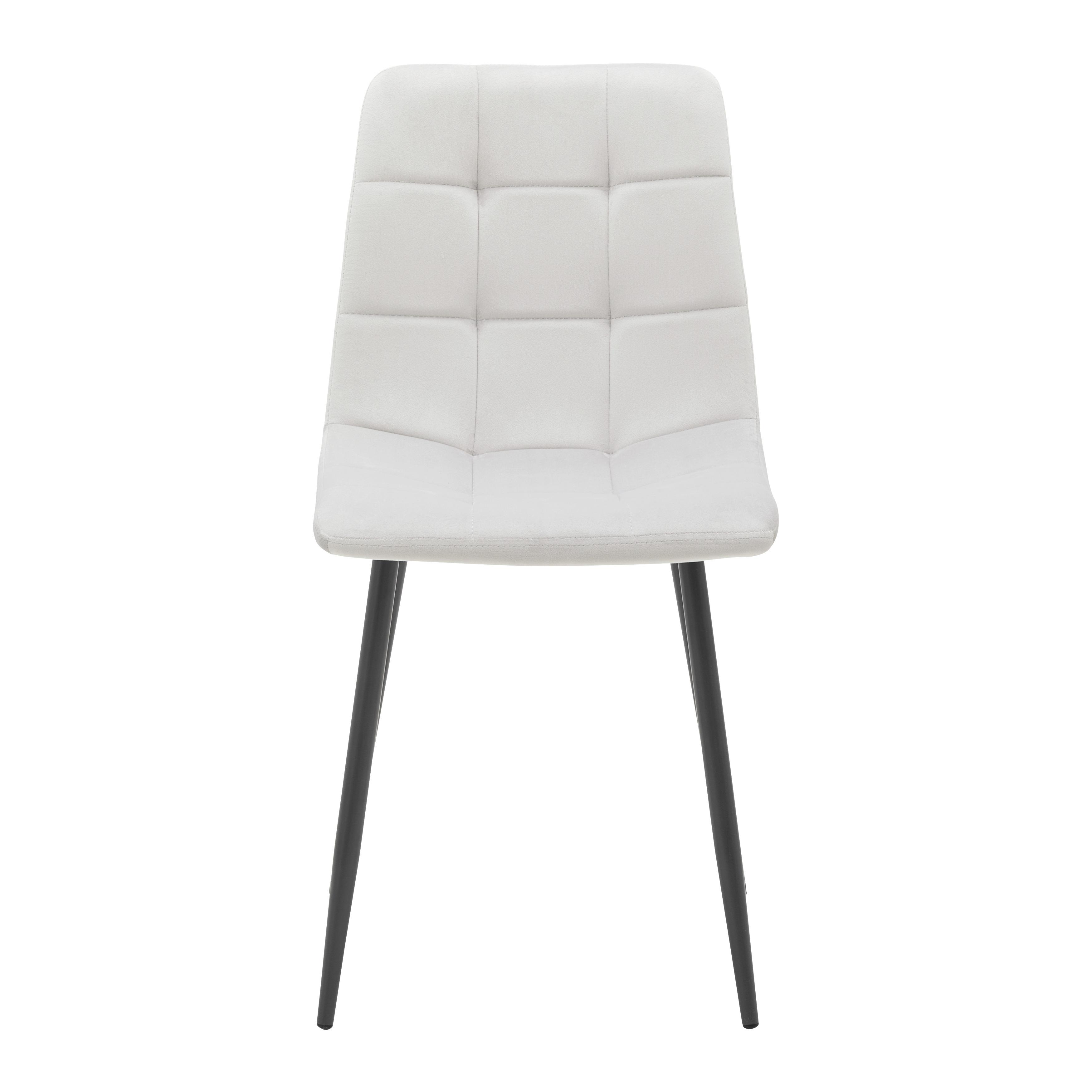 Jídelní Židle Ria Světle Šedá - černá/světle šedá, Moderní, kov/textil (43,5/87/54cm) - Bessagi Home