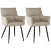 Armlehnstuhl-Set Finn - Hellbraun/Schwarz, LIFESTYLE, Holz/Textil (54/82/60cm) - MID.YOU