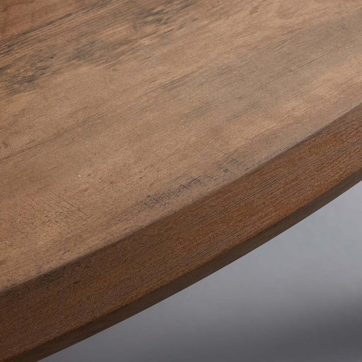 Rozkladací jedálenský stôl LIA 140-180x76x90 cm - čierna/farba vlašského orecha, Modern, kov/kompozitné drevo (140-180/90/76cm) - Bessagi Home