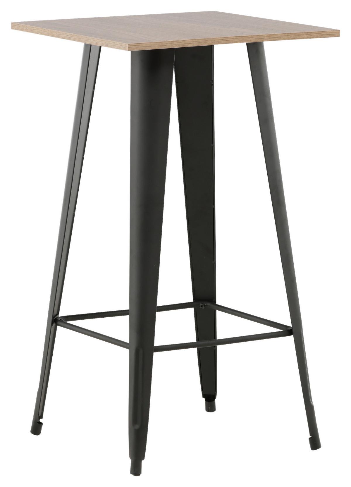 Barhocker Tempe - Beige/Schwarz, Design, Holzwerkstoff/Metall (60/105/60cm) - Livetastic
