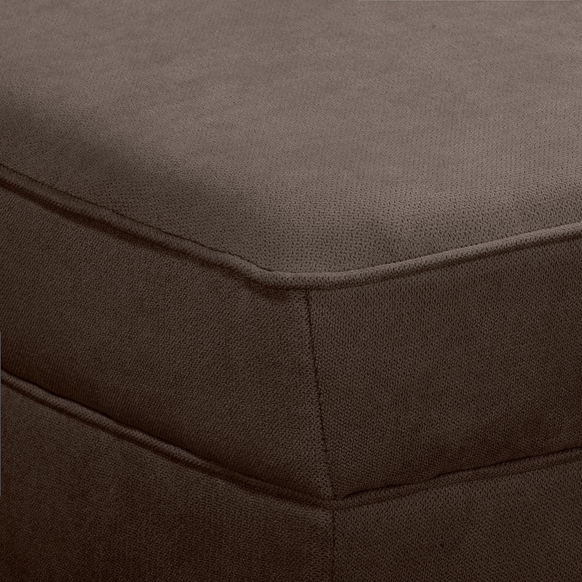 Récamiere Pako Graubraun B: 185cm - Graubraun/Braun, Design, Textil (185/93/75cm) - Livetastic