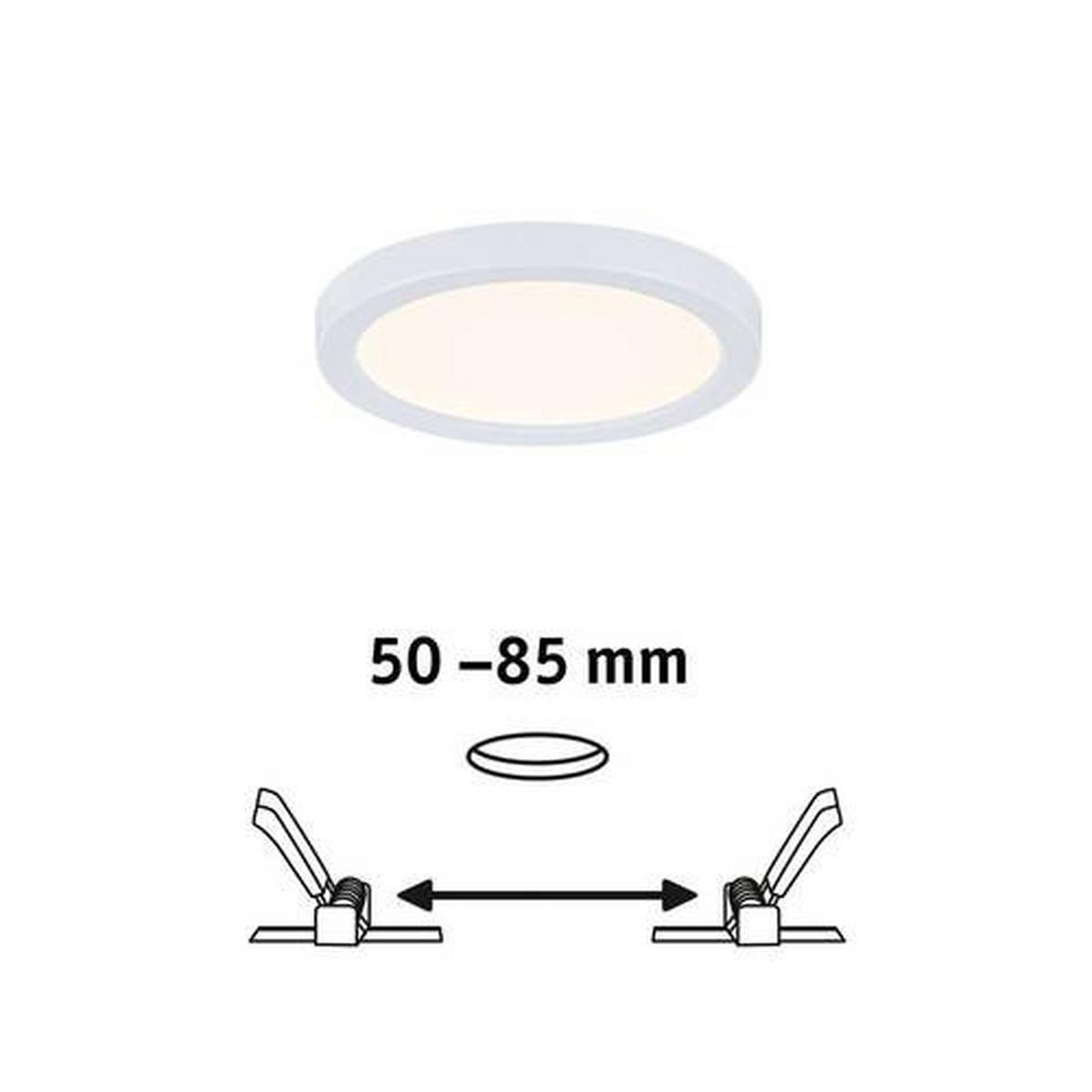 LED-Paneel Ø 11,8 cm Rund - Weiß, Design, Kunststoff (11,8/1,2cm) - Paulmann
