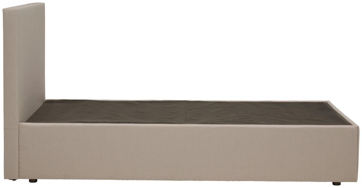 Boxbett mit Topper 90x200 cm Carolina Sandfarben - Sandfarben/Schwarz, Basics, Textil (90/200cm) - P & B