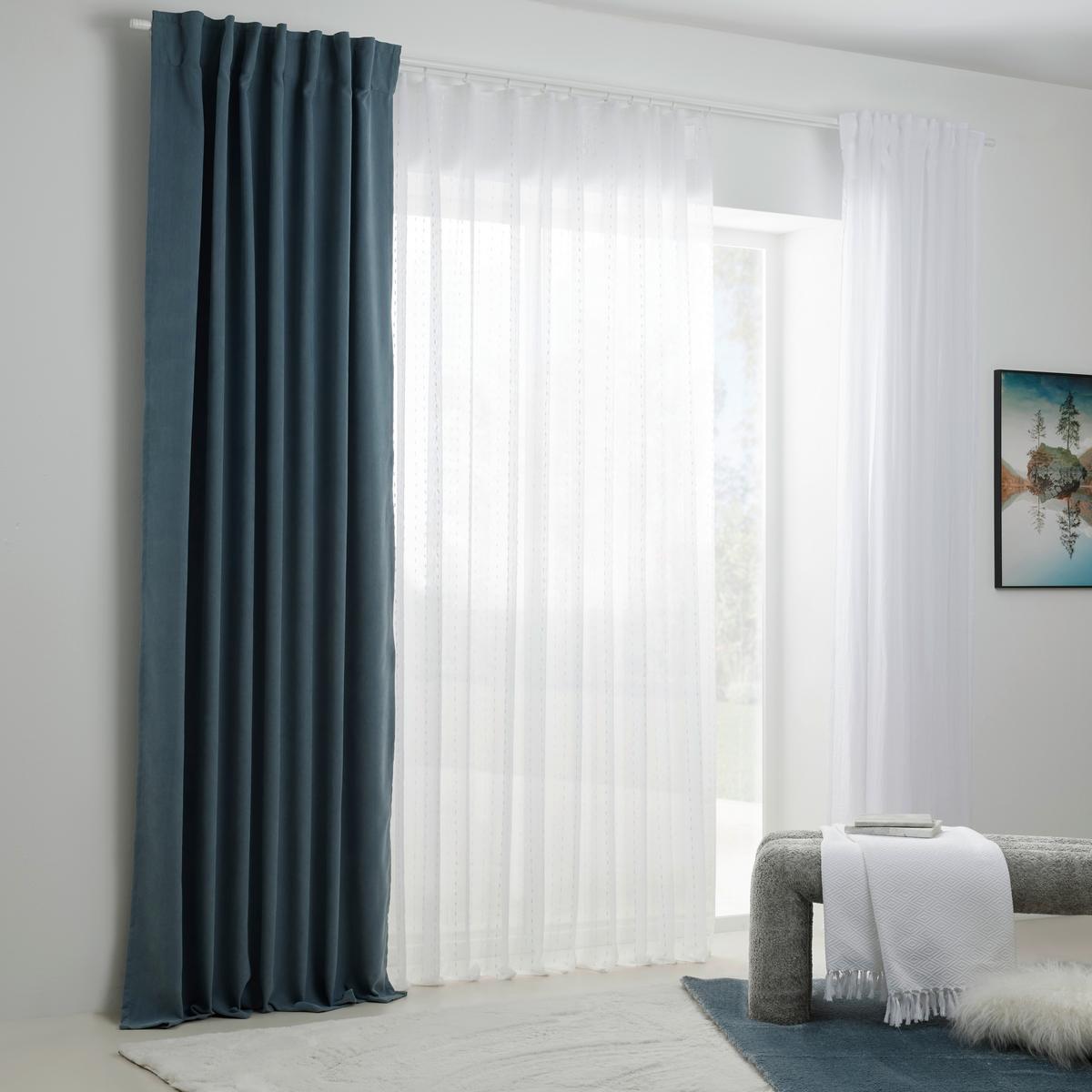 Hotový závěs Linus, 140/255cm, modrá - modrá, Design, textil (140/255cm) - Premium Living