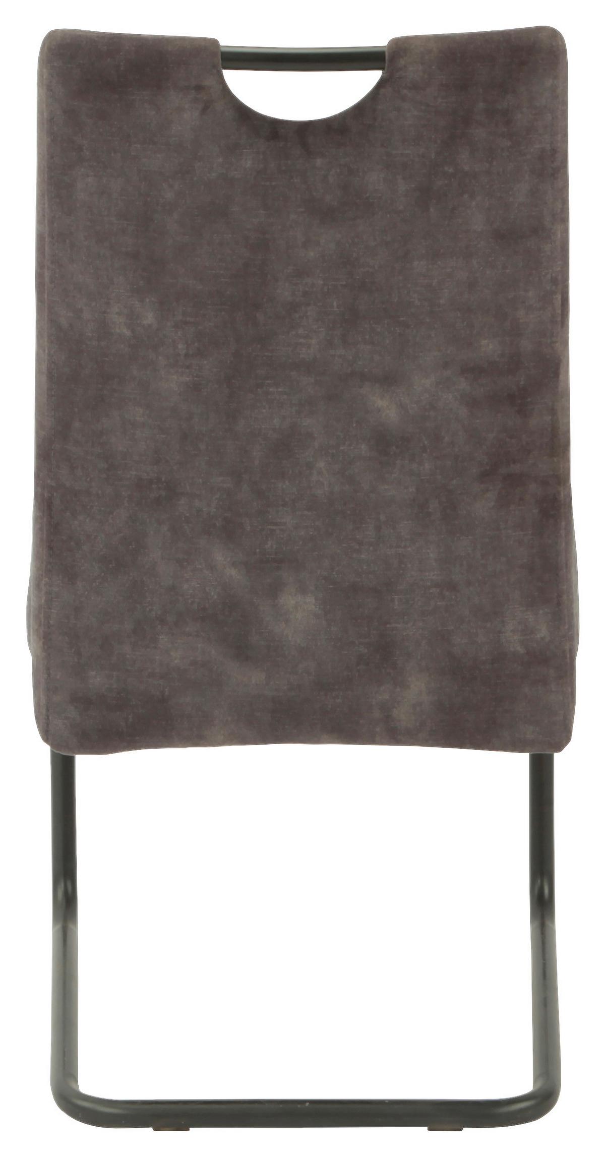 Schwingstuhl Laurina Anthrazit Gepolstert - Anthrazit/Grau, KONVENTIONELL, Textil/Metall (50/97/63cm)