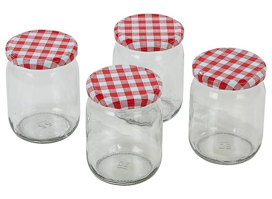 Einmachglas Ulrike, 540 ml - Transparent/Rot, KONVENTIONELL, Glas/Metall (0,540l) Einmachglas Ulrike, 540 ml - Transparent/Rot, KONVENTIONELL, Glas/Metall (0,540l)