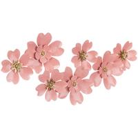 Wanddeko Rosa - Pink/Goldfarben, KONVENTIONELL, Metall (108/7/50cm) - Luca Bessoni