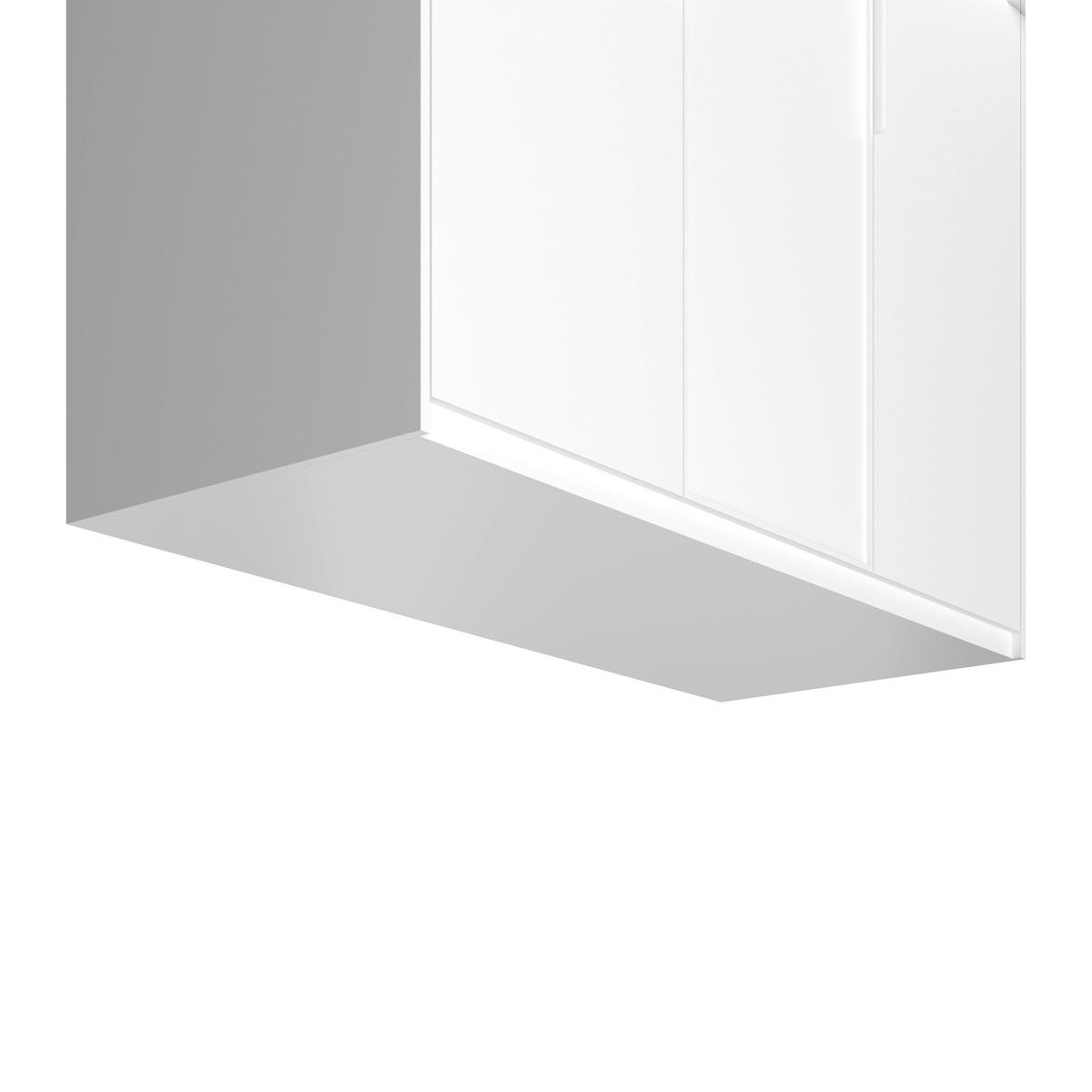 Šatní skříň ALEX š. cca 151 cm, dekor bílá - bílá, Moderní, kov/kompozitní dřevo (151/223/60cm) - Bessagi Home