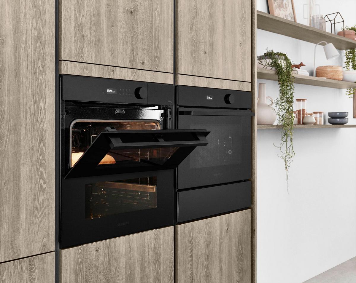 Einbauküche Riga/Eastbourne Frei Planbar Klassisch - Erlefarben/Grau, MODERN, Holzwerkstoff - Vertico