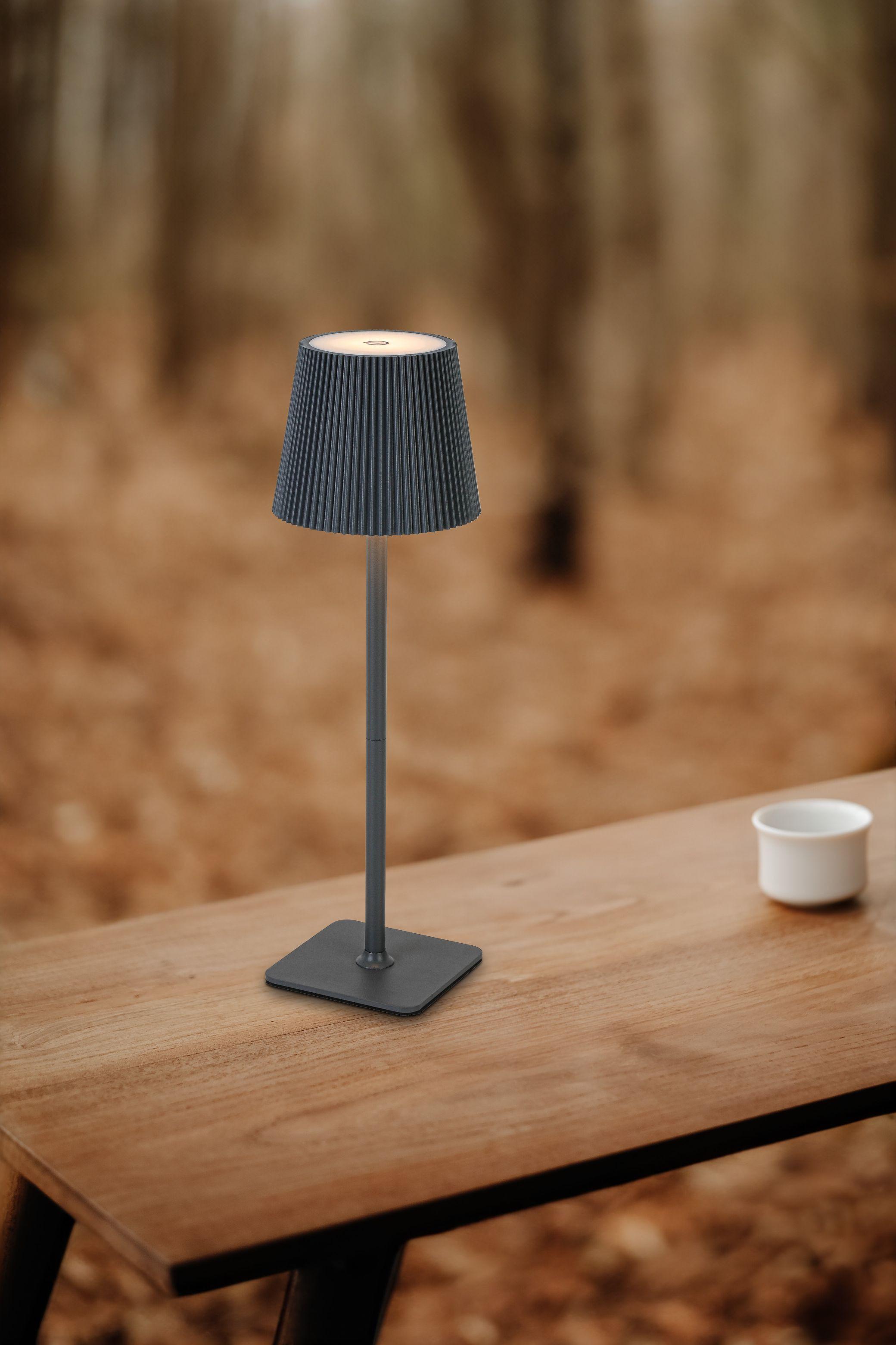 STOLNÍ LAMPA NA BATERIE MAXI - antracitová, Moderní, kov/plast (11/22- 36cm) - Mömax