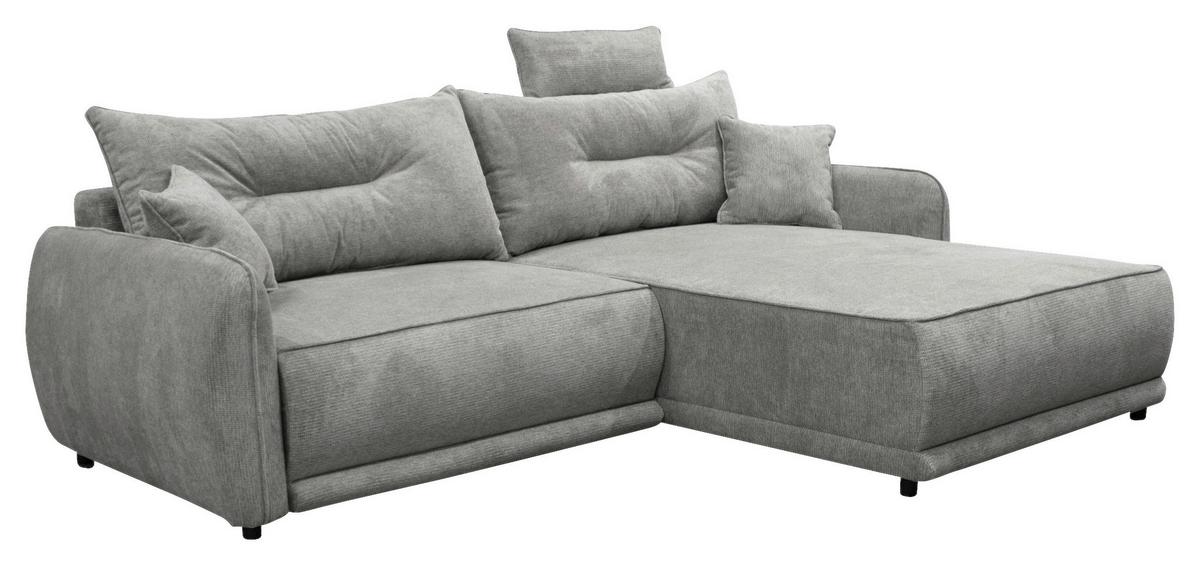 Ecksofa Fresh Grau 264x195 cm - Beige/Schwarz, Design, Textil (264/195cm) - MID.YOU