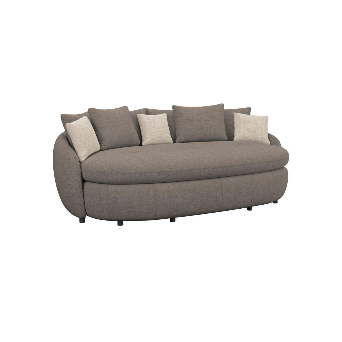 Mega pohovka ARUBA 2, hnedá ženilka - hnedá/čierna, Trend, textil/plast (238/80/140cm) - Luca Bessoni