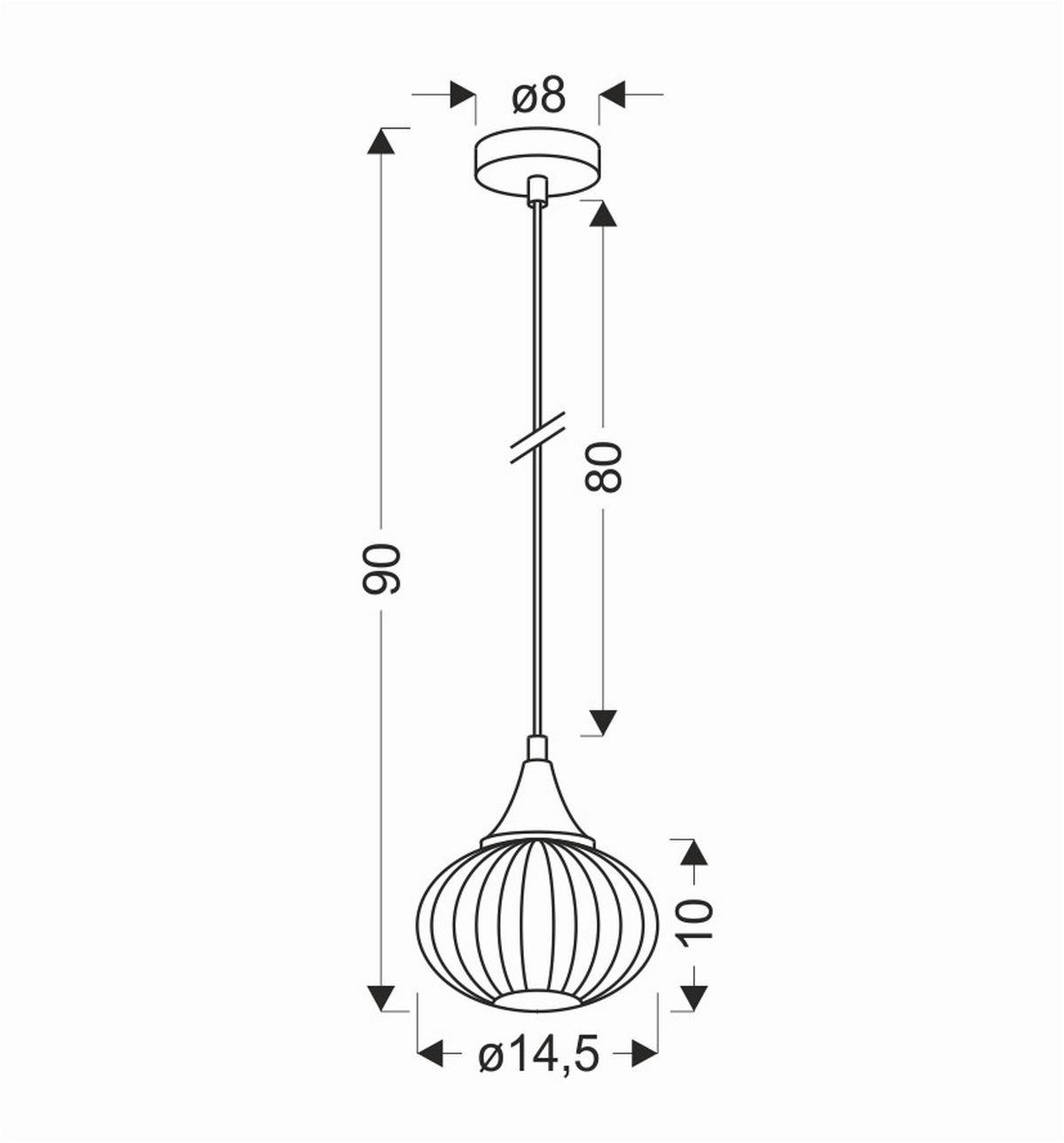 Pendelleuchte Exeter 50101275 - Schwarz, KONVENTIONELL, Glas/Metall (14.5/14.5/90cm)