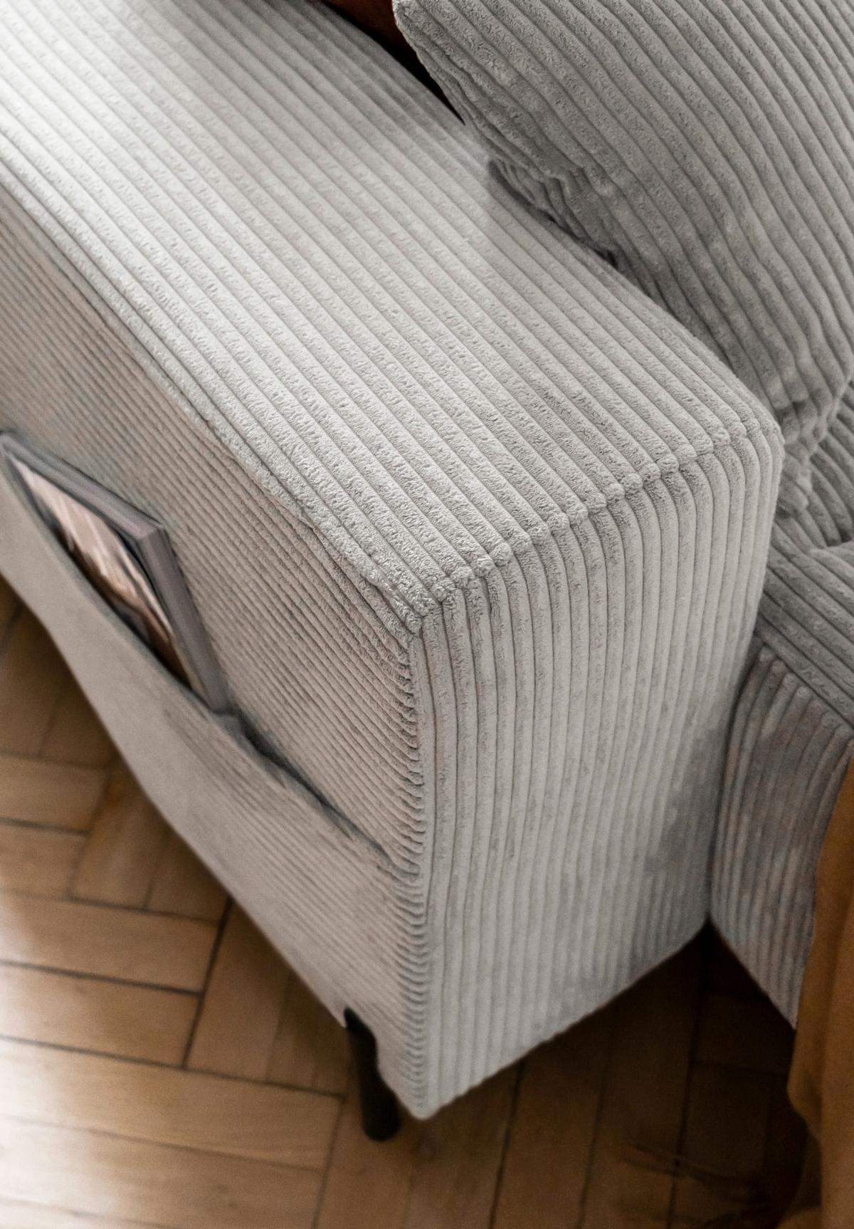 Ecksofa Cuddly Mia Beige S: 260x165 cm - Beige/Schwarz, Textil (260/165cm) - MID.YOU