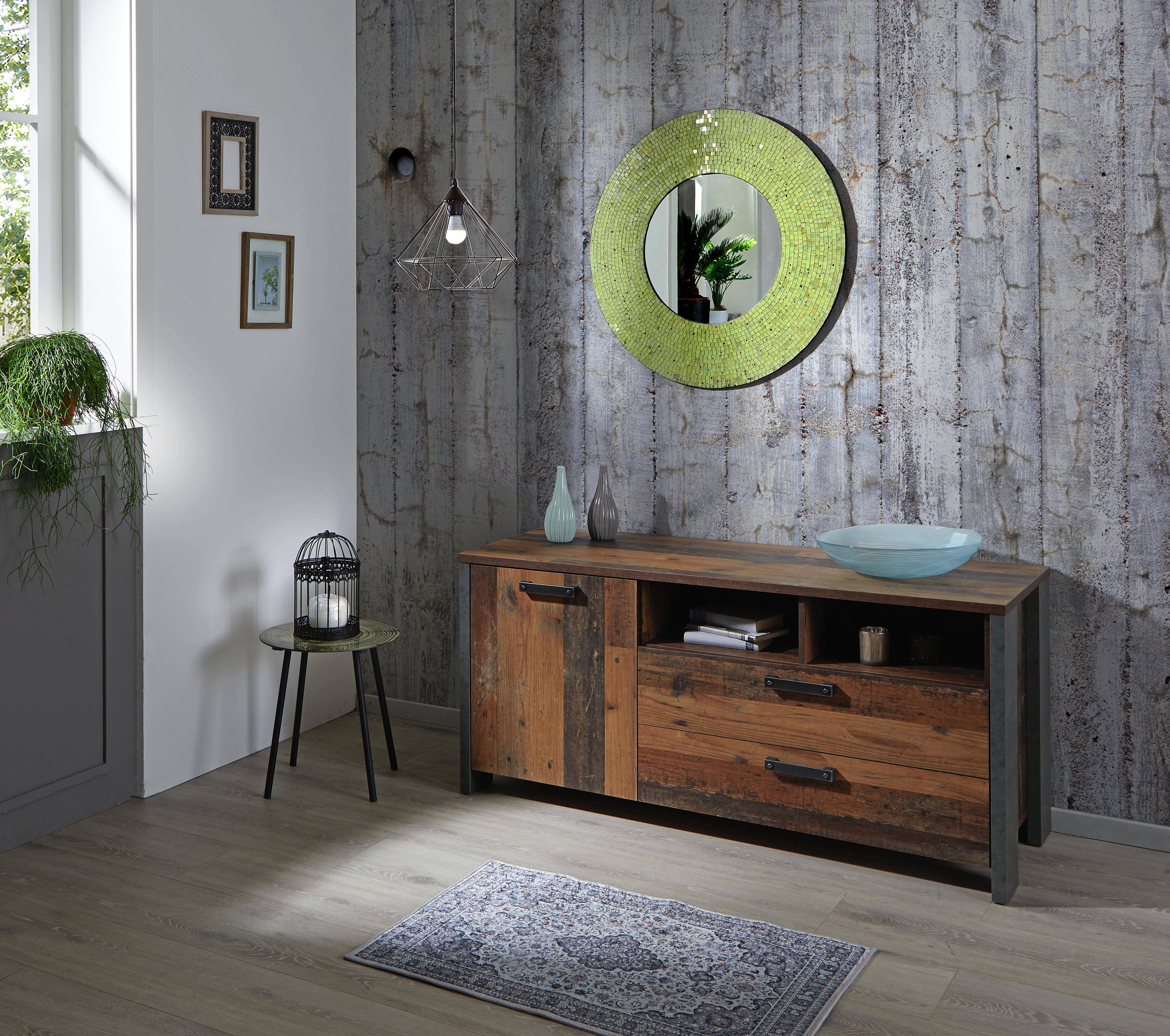 Wandspiegel Rund 76 cm Mosaikrahmen Gelb - Gelb, MODERN, Glas/Holzwerkstoff (76/10cm)