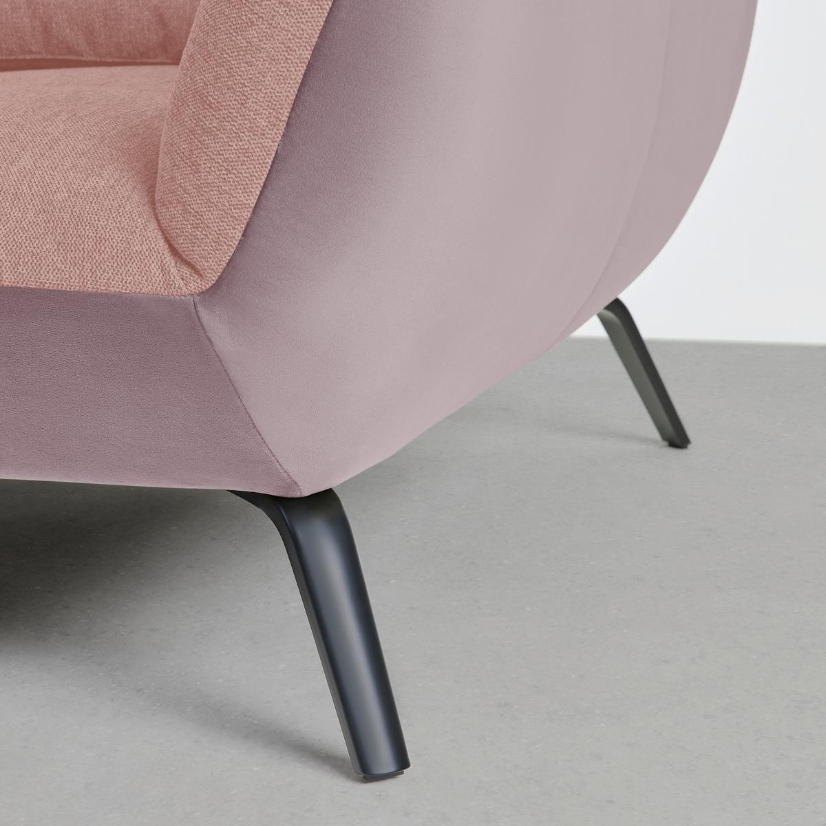 Rohová sedačka TRENDY, levá, šeříková / růžová - růžová/černá, Moderní, kov/kompozitní dřevo (250/93/310cm) - Premium Living