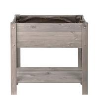 Hochbeet Echtholz Kiefer 80,5x78,5x40 cm Anthrazit - Anthrazit, Basics, Holz (80,5/78,5/40cm)