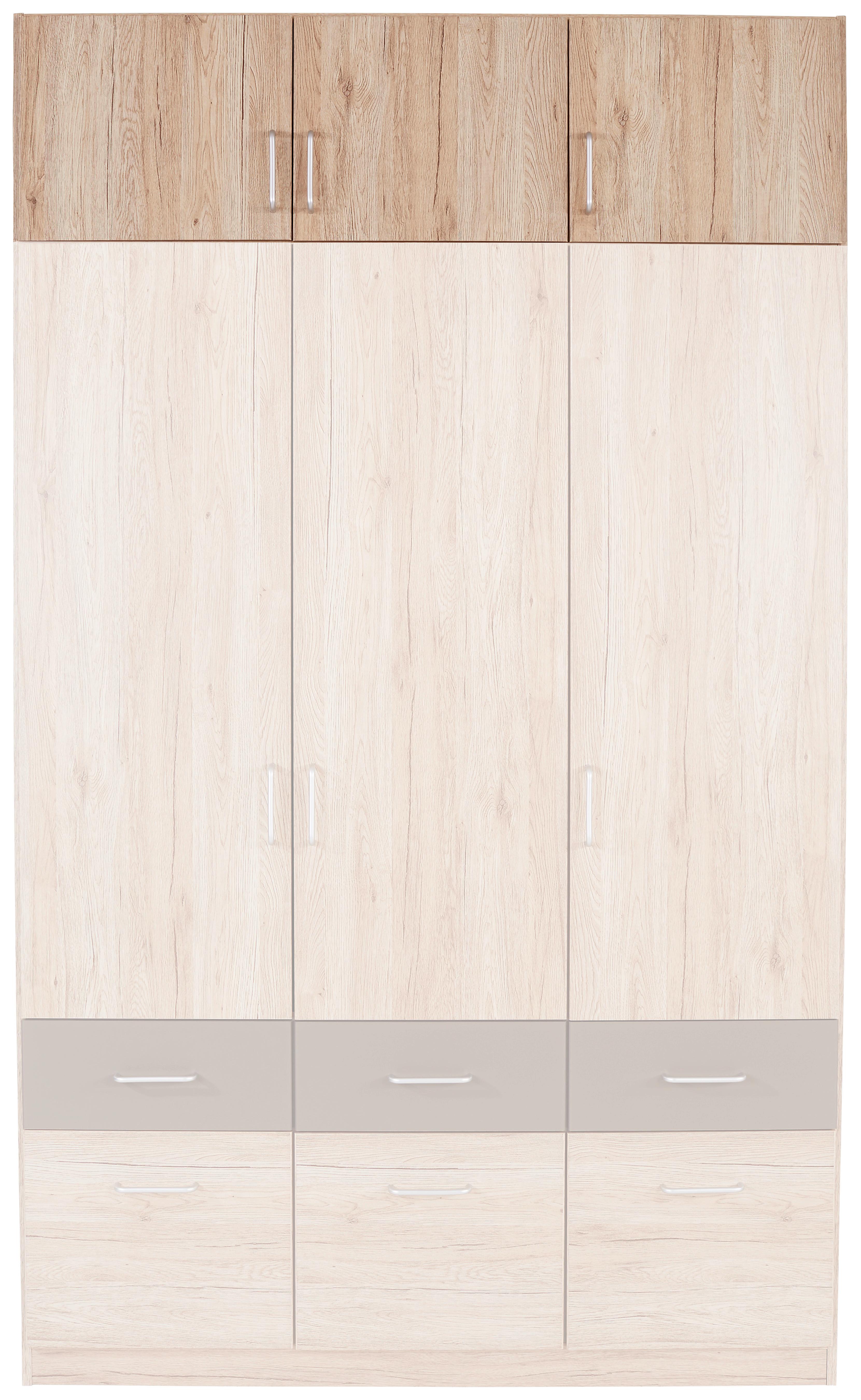 NÁSTAVEC NA SKŘÍŇ AALEN-EXTRA - barvy dubu/barvy hliníku, Konvenční, kompozitní dřevo/plast (136/39/54cm)