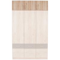 NÁSTAVEC NA SKŘÍŇ AALEN-EXTRA - barvy dubu/barvy hliníku, Konvenční, kompozitní dřevo/plast (136/39/54cm)