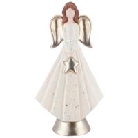 Dekoengel Lusandra - Goldfarben/Creme, KONVENTIONELL, Keramik (16,5/9/31cm) - Luca Bessoni