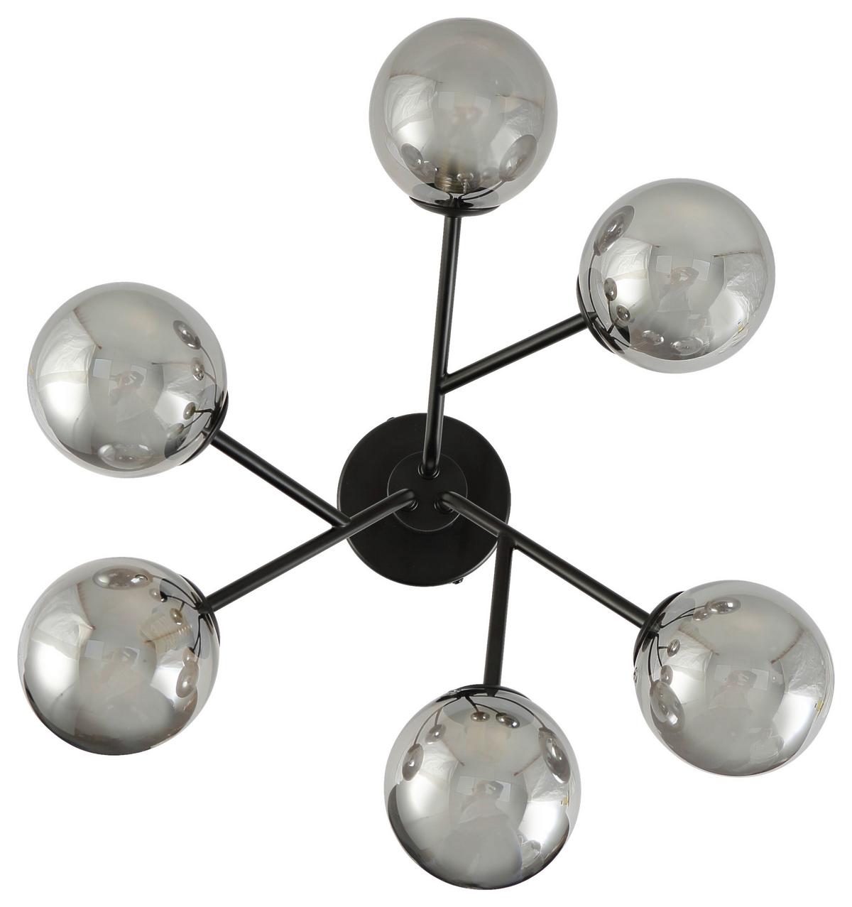 STROPNÉ SVIETIDLO OVO - čierna, Modern, kov/sklo (46/30cm) - Mömax