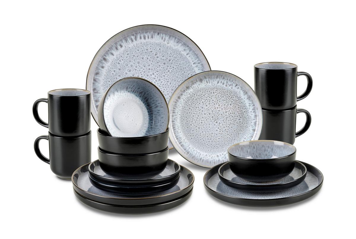 Kombinovaný servis MAGNUS MAGNUS - čierna/sivá, Modern, keramika - Mömax