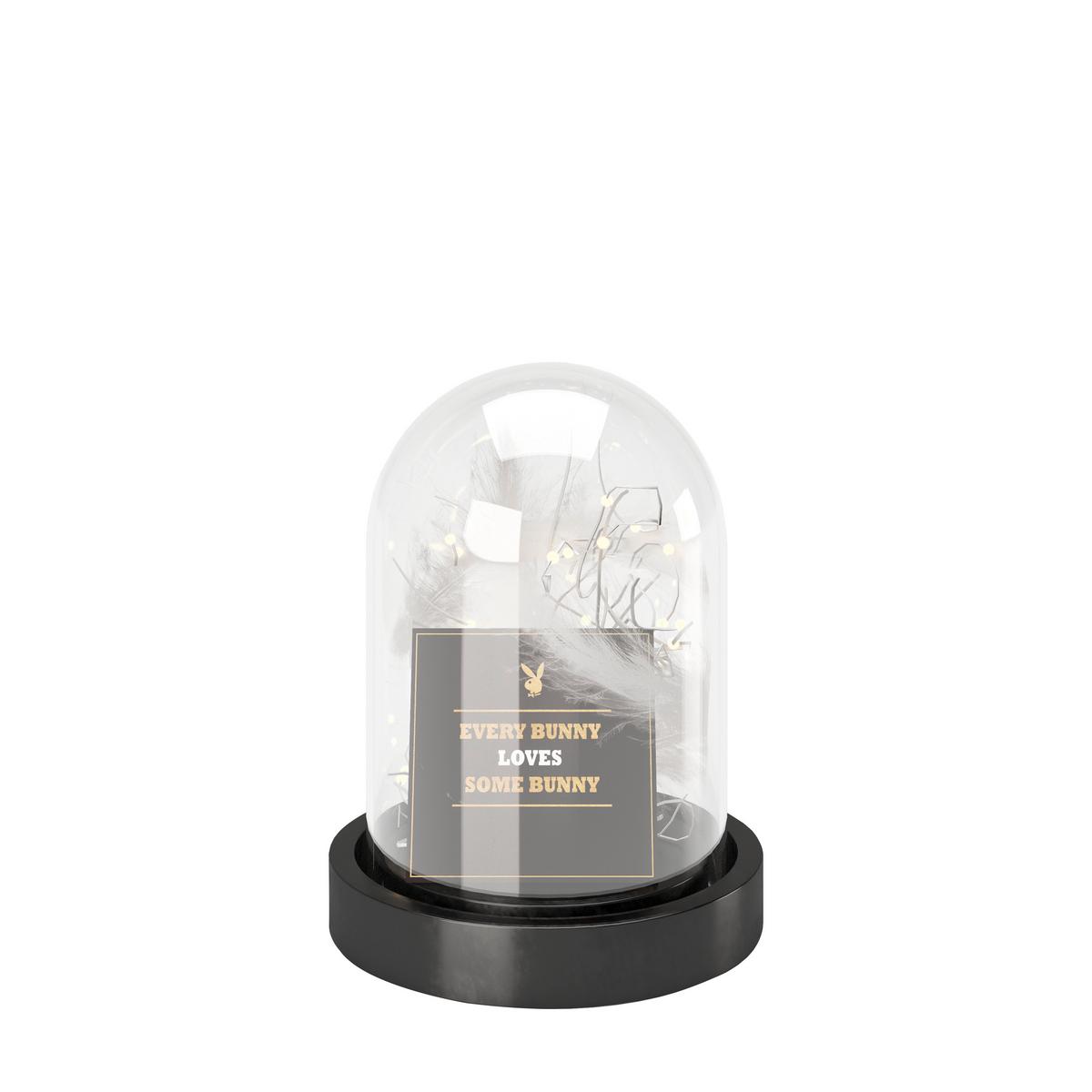 Led-deckenleuchte Ann Mit Batteriebetrieb - Schwarz, Basics, Glas/Kunststoff (12/22,4/12cm) - Playboy