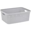Tárolókosár Diamond - szürke, Basics, műanyag (38,5/27,5/15cm) - Luca Bessoni