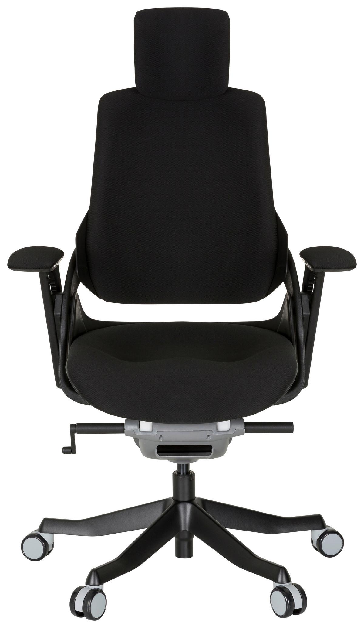 Drehstuhl Spektre Black Schwarz - Schwarz, MODERN, Kunststoff/Textil (67/116/54cm) - MID.YOU